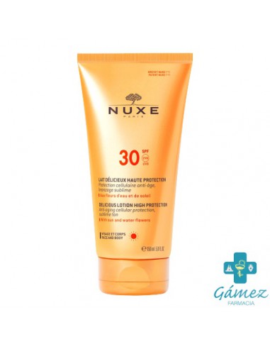 NUXE SUN - LOCION DELICIOSA ALTA PROTECCION PARA ROSTRO Y CUERPO SPF 30 TUBO 150 ML