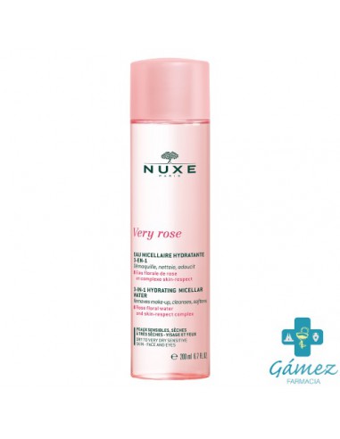 NUXE VROSE AGUA MICELAR HIDRATANTE 3 EN 1 - PIELES SECAS A MUY SECAS FRASCO DOSIFICADOR 200ML